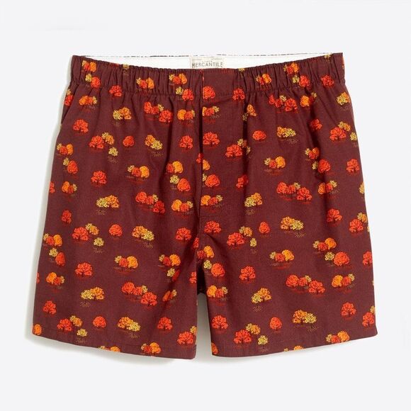 J. Crew Fall Tree Print Boxers - Picture 1 of 7